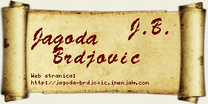 Jagoda Brđović vizit kartica